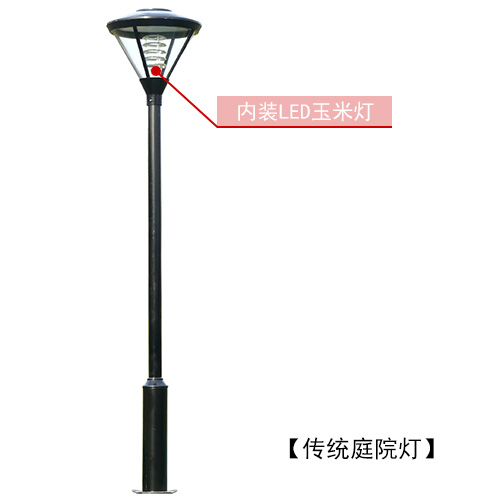 傳統戶(hù)外園林庭院燈內裝LED光源示意圖