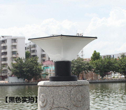 (QDTYN-ZT006)現代簡(jiǎn)約LED太陽(yáng)能柱頭燈圍墻燈黑色款戶(hù)外實(shí)拍