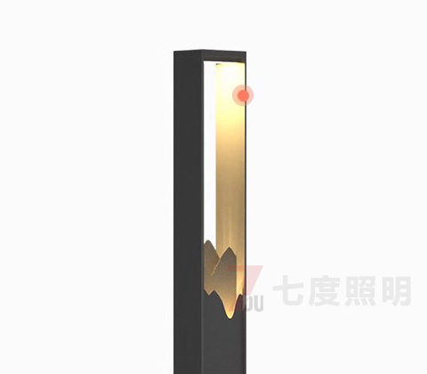 (QDTYD-XD020)現代方柱輕奢景觀(guān)庭院燈山水意境細節展示1