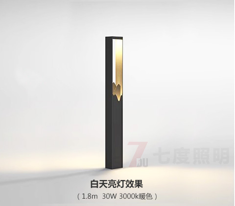 (QDTYD-XD020)現代方柱輕奢景觀(guān)庭院燈山水意境白天亮燈效果